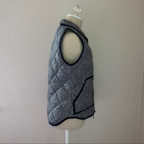 J. Crew Herringbone Down Quilted Puffer Vest - Picture 7 of 13